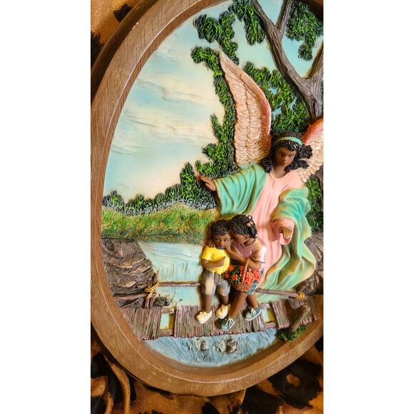 Childrens guardian Angel wall Plaque African American Angle Divine Inspiration - Picture 4 of 6